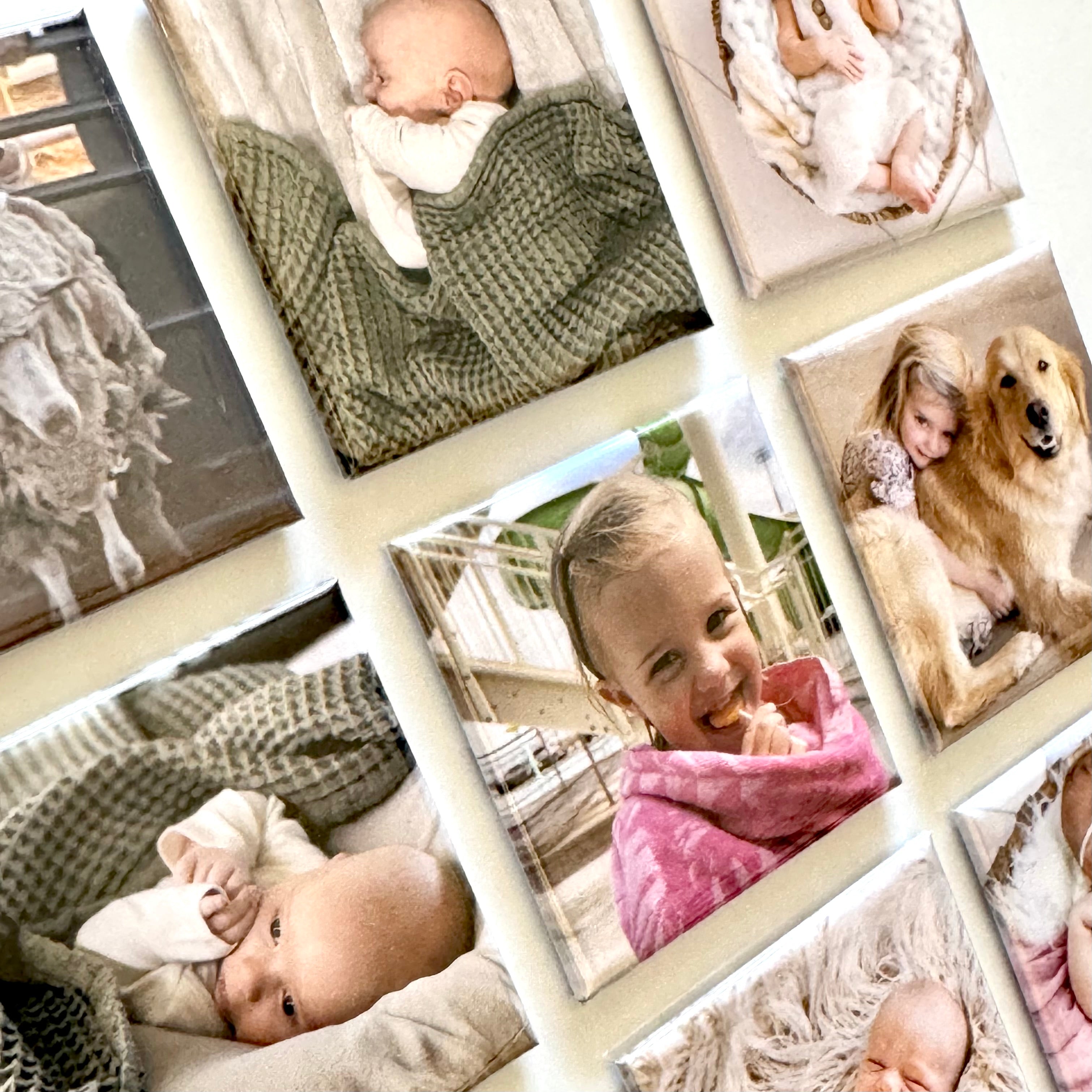 2"x2" Square Custom Photo Magnets (Set of 9)